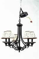 Farmhouse French Country Wrought Iron Chandelier