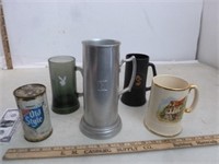 Old Style Flat Top Beer Can, Playboy Steins,
