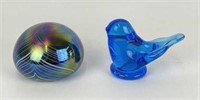 Art Glass - Bluebird of Happiness & Paperweight