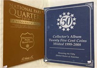 NATIONAL PARK AND STATE QUARTER COLLECTOR BOOKS