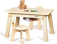 ULN - Kids Wood Table & 2 Chair Set