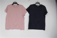2-Pk Bench Women's LG Crewneck T-shirt, Pink and