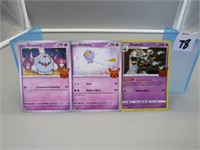 Three Assorted Pokemon Cards