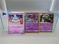 Three Assorted Pokemon Cards