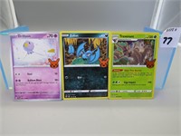 Three Assorted Pokemon Cards