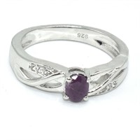 S/Sil Ruby(0.35ct) Ring