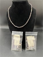 Black cultured pearl necklace