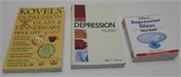 3 PAPERBACK DEPRESSION GLASS FIELD &VALUE GUIDES.