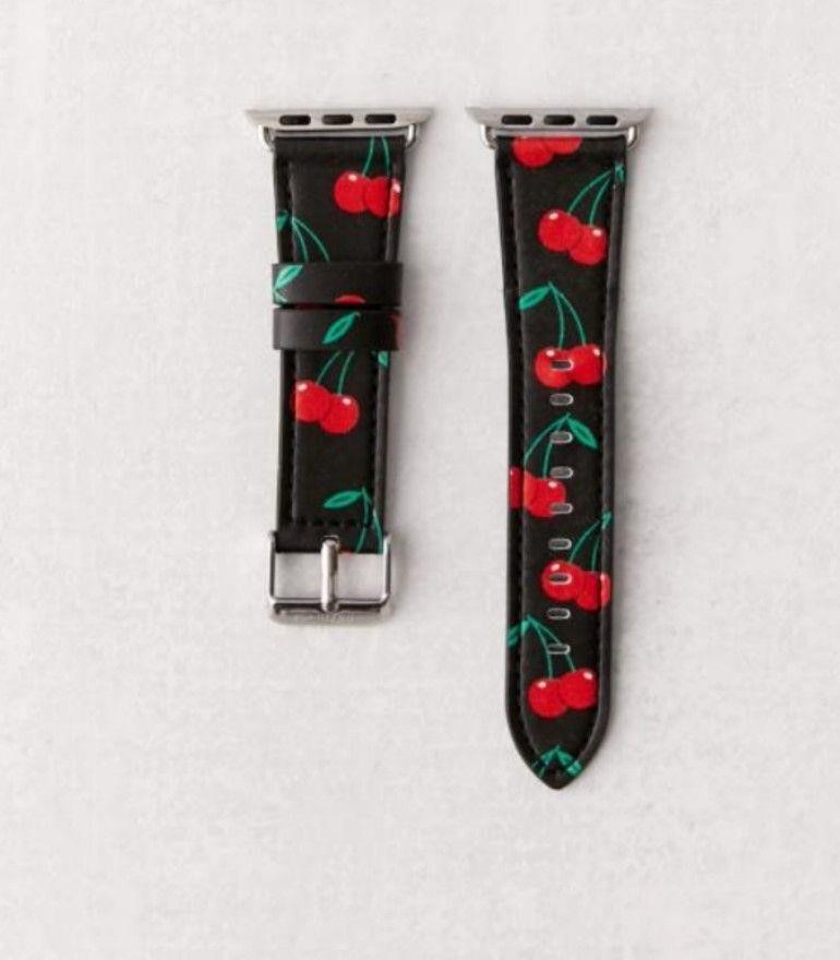 Wildflower Black cherries apple watch strap