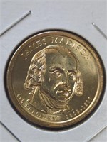 Uncirculated James Madison, US presidential $1