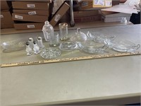 Clear glass - lids, glasses, salt & pepper