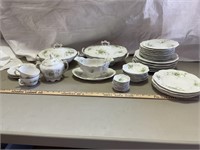 China - plates, 2 cups, 3 saucers, serving dishes