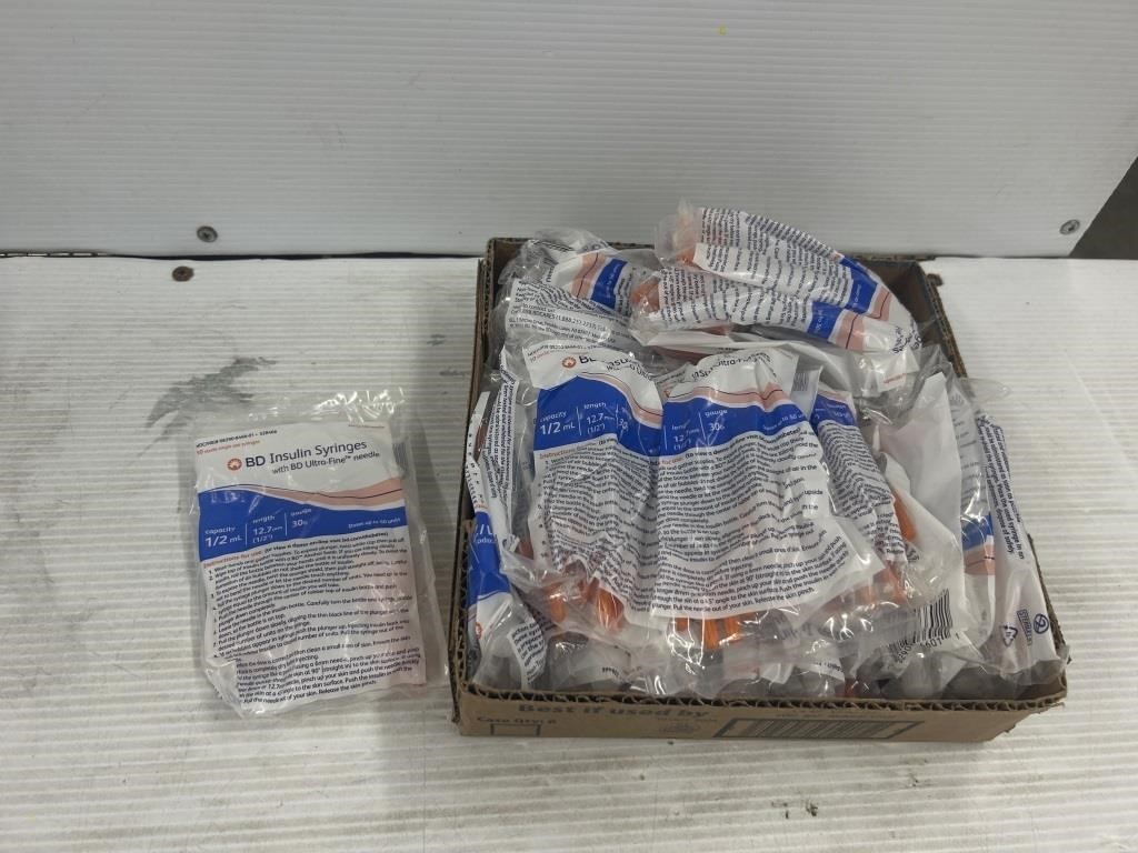 Box of BD Insulin syringes