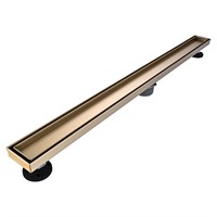 AVSIILE Linear Shower Floor Drain, Brushed Gold 36