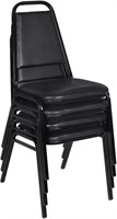 Regency Restaurant Stack Chair (4 Pack), Black