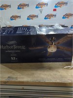 $190  Harbor Breeze 52-in Brushed Nickel LED Fan