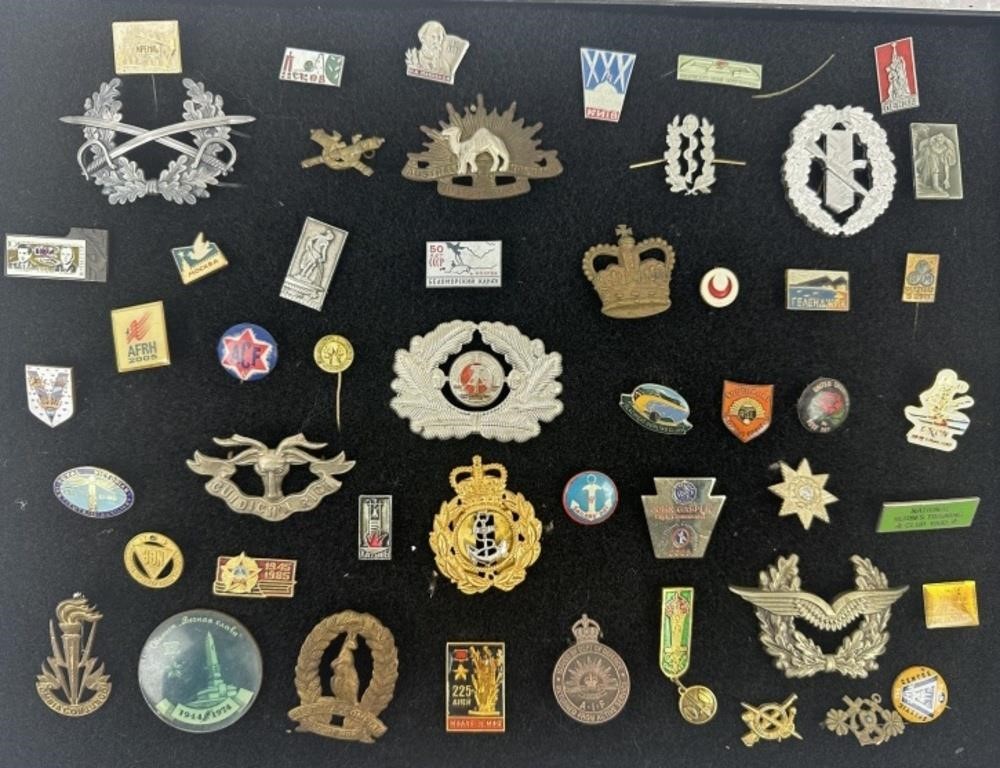 Mixed Lot of 50 Worldwide Badges, Buttons Etc.