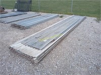 pile of 15'x32" roofing tin