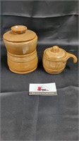 Brown Frankoma Ceramic Jars