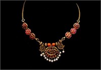Indian gold and silver necklace