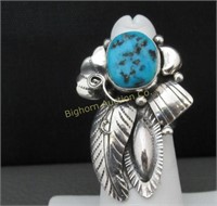 Custom Navajo Ring Size 7.25 Kingman Turquoise