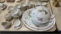 Partial China service set, includes two platters,