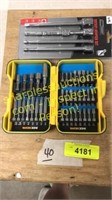 Socket adapter set, drill bits