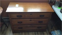 Antique Oak 3 drawer dresser