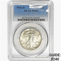 1943-D Walking Liberty Half Dollar PCGS MS64