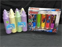 LOT OF 5 COLORING CHALK SETS AVENGERS CHALK