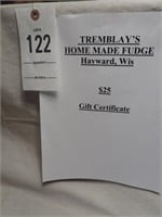 Tremblay's $25 Gift Certificate