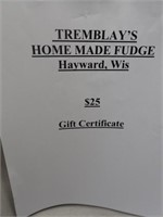 Tremblay's $25 Gift Certificate