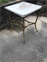Vintage Iron Patio Table (Top is Weathered)