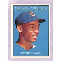 1961 Topps Ernie Banks Mvp Crease Free