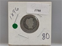 1896 90% Silv Seated Dime