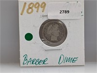 1899 90% Silv Seated Dime