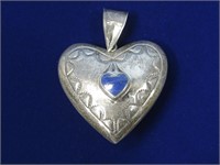 Sterling Silver Heart Pendant Hallmarked