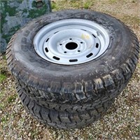 2- 245/75R16 Tires on Rims 90% Tread