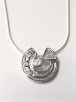 $60 Silver Cz 16"  Necklace