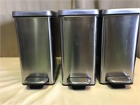 Stainless steel pedal flip top trash can,