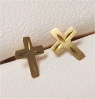 $80 10K  Mini Cross  Earrings