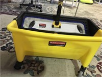 Rubbermaid Commercial mop bucket, and mop