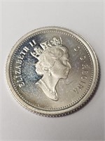 Silver Canadian 10Cent 2.4G  Coin