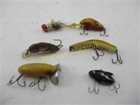 6 VINTAGE FISHING LURES