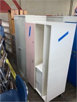 1 wood closet/1 file cab/1 metal cabinet