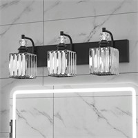 Crystal Bathroom Vanity Light  3 Light Modern