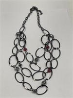3 STRANDS LOOPS & BEADS NECKLACE NY