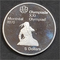 Silver Montreal Olympic $5(24.1Gm) Coin