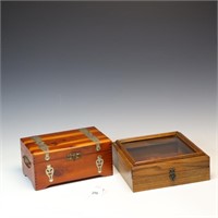 Vintage Oak box and McGraw Box Co Cedar box