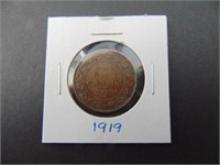 1919 Canadian One Cent Coin